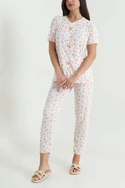 Turuncu Yeni Sezon Kadın Pijama Takımı 466338