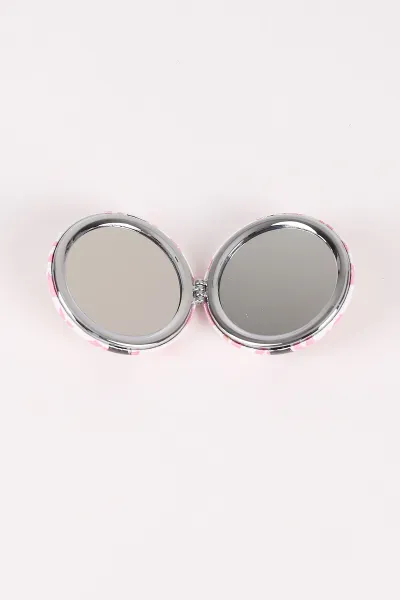 Üzeri  Baskılı Oval Cep ve Çanta Aynası 473893