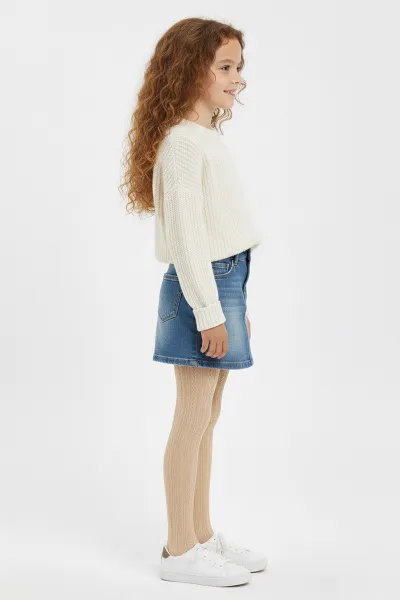 Vanilya 21 Penti  Pretty  Knit 80  Den Triko Kız Çocuk Külotlu Çorap 421829