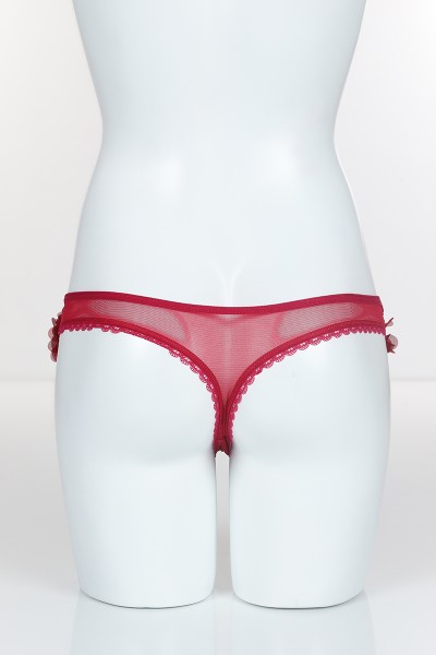 Vişne 4064 Komple Tül Paçalar Çiçekli Tanga 101769