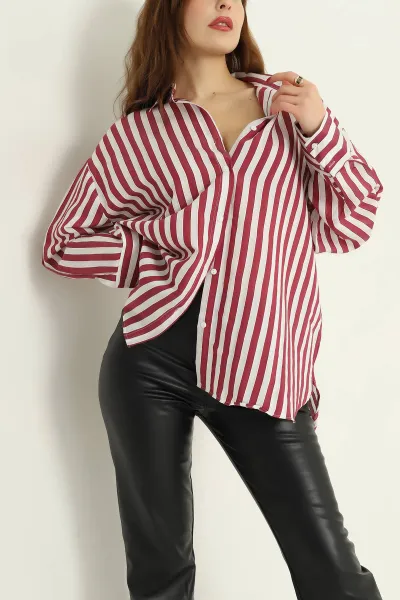 visne-cizgili-oversize-mikro-saten-gomlek-332416