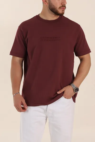 visne-relaxed-fit-kabartma-yazi-detayli-erkek-tisort-358509