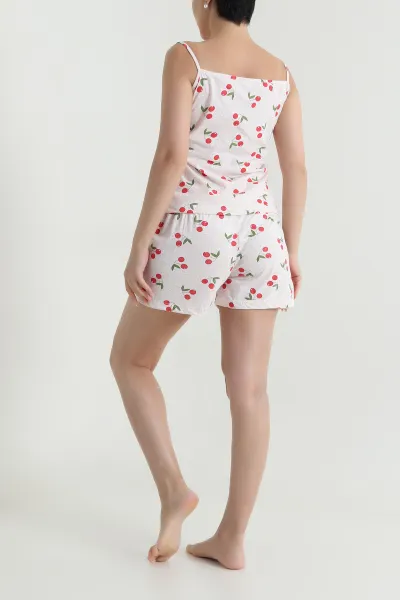 Vişne Şortlu Süprem Kadın Pijama Takımı 466543