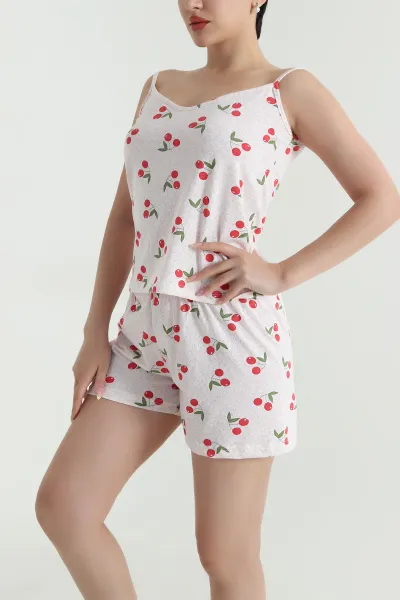 Vişne Şortlu Süprem Kadın Pijama Takımı 466543