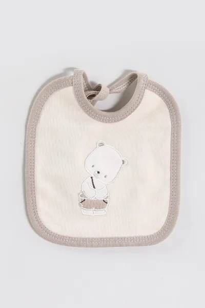 Vizon (0-3 Ay) Cute Ayıcık Nakışlı   10 Parça Kutulu Yeni Doğan Erkek Bebek Zıbın Seti 443600