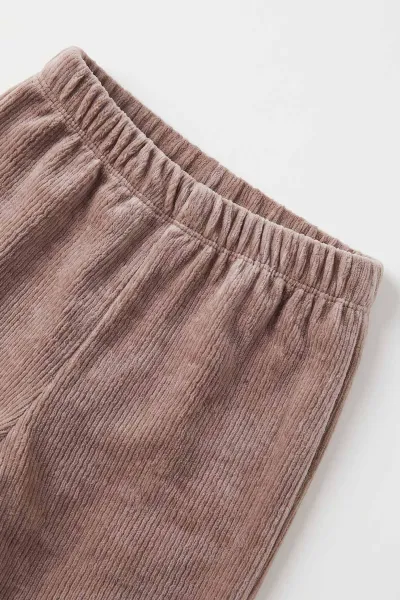 Vizon (1-3 Yaş) Kalp Nakışlı 3 İp Şardonlu Sweatli Alt Kadife Kız Bebek&Çocuk Kışlık Takım 499730