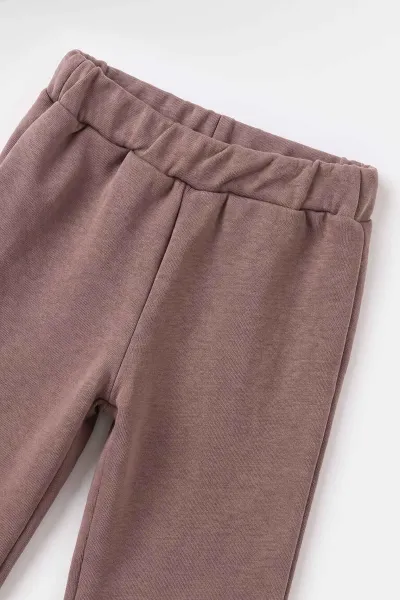 Vizon (1-5 Yaş) 3 ip Şardonlu Sweat Pantolon Kız Çocuk Kışlık Takım 495856
