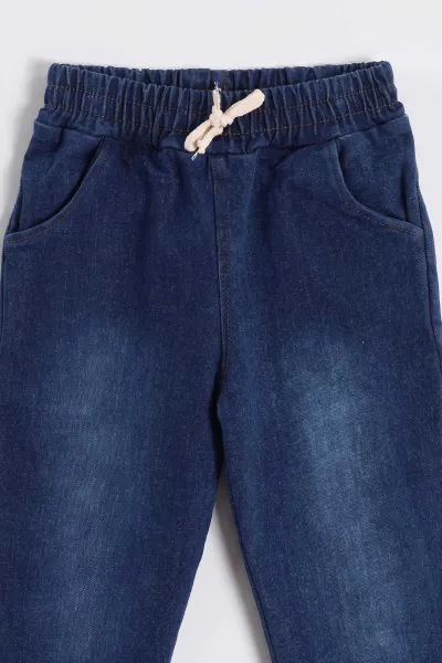 Vizon (1-5 Yaş) Brave Baskılı Yaka Patlı 3 İp Şardonlu Sweatli Kot Pantolonlu Erkek Çocuk Kışlık Takım 496208