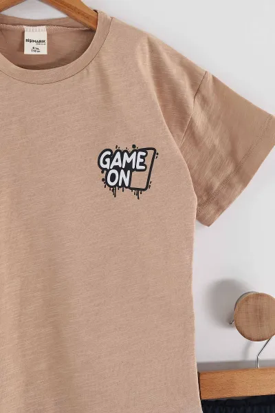 Vizon (1-9 Yaş)Game On Ön Arka Baskılı Şortlu Erkek Çocuk Takım 458856