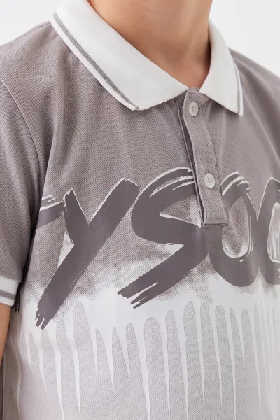 Vizon (1-9 Yaş)Polo Yaka Düğmeli Kot Şortlu Erkek Çocuk Takım 462767