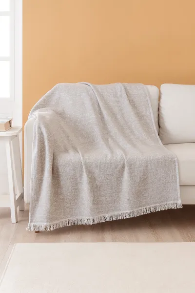 Taş 180x220 Cm Kaymaz Çok Amaçlı Pamuklu Lüx Çekyat Örtüsü & Koltuk Örtüsü & Koltuk Şalı 385695