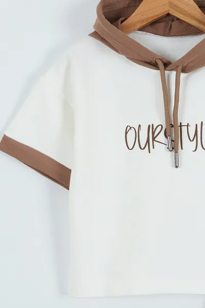 Vizon (2-5 Yaş) Ourstyle Baskılı Kapüşonlu Erkek Çocuk Takım 271476