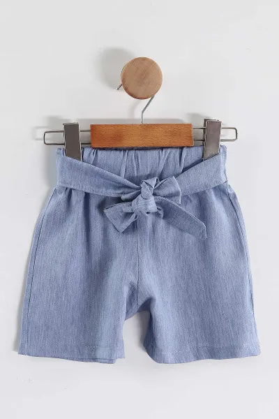 Vizon (2-5 Yaş)Taşlı Kalp Baskılı Tencel Şortlu Kız Çocuk Takım 436928