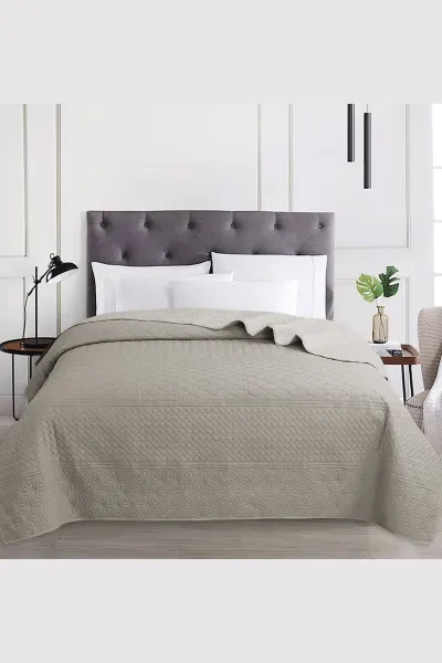 Vizon 200x220 Cm Çift Kişilik Doremi Çok Amaçlı Yatak Örtüsü 360454