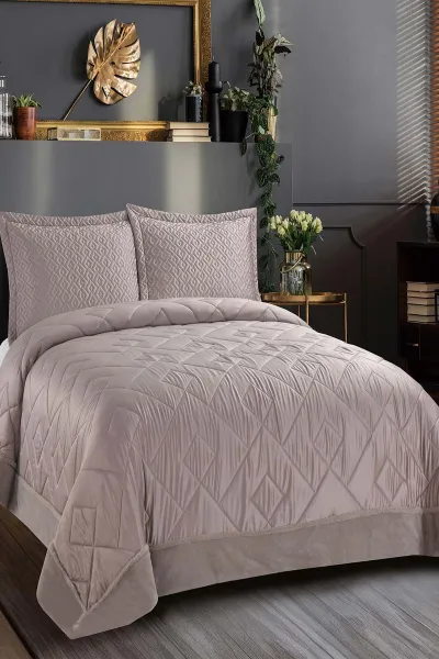 Vizon 240x260 Cm Flame Maria Çift Kişilik Yatak Örtüsü Takımı 425431