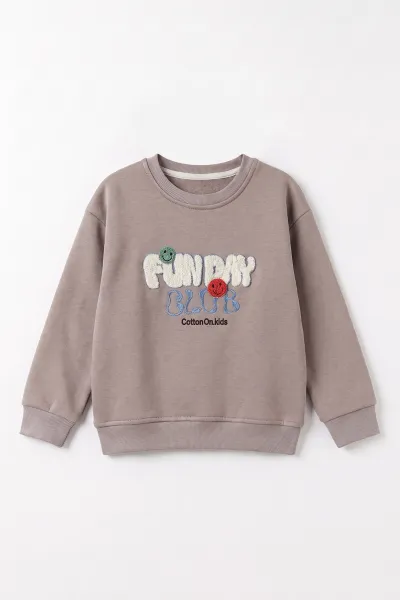 Vizon (4-12 Yaş) Süzene Nakışlı İçi Şardonlu Erkek Çocuk Sweatshirt 495865