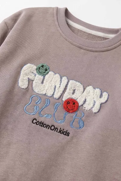 Vizon (4-12 Yaş) Süzene Nakışlı İçi Şardonlu Erkek Çocuk Sweatshirt 495865