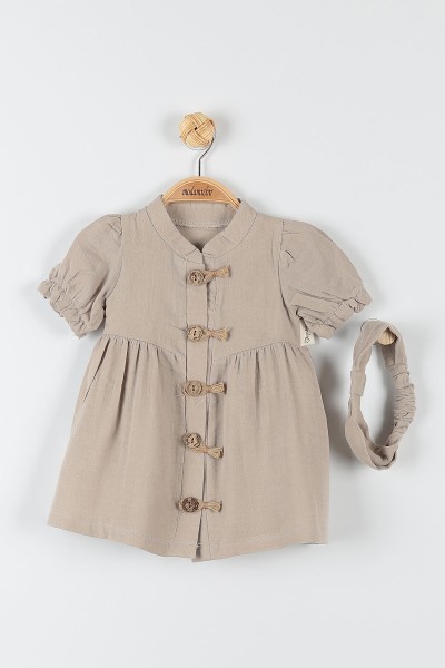 vizon-6-18-ay-dugme-detayli-kol-lastikli-kiz-bebe-elbise-175883