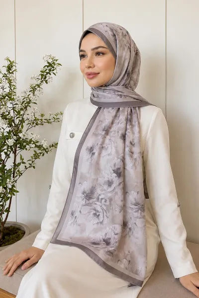 Vizon 70x180 Cm Dijital Baskılı Çiçek Desen Soft Şal 482115