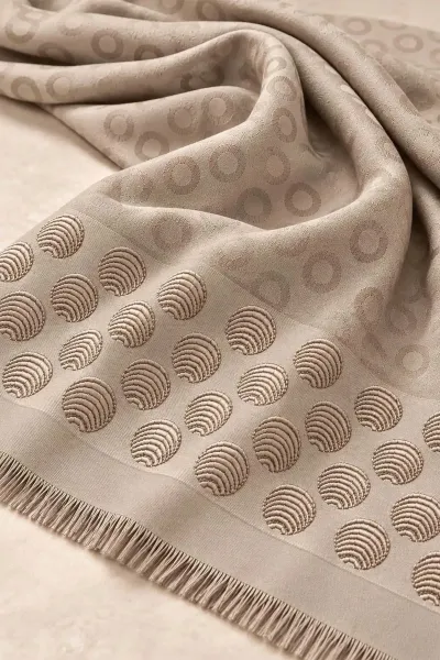 Vizon 70x180 Cm Luna Premium Jakarlı Pamuk Şal 494103