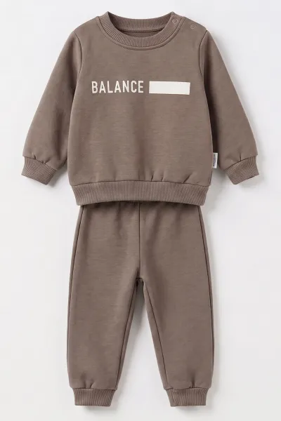 Vizon (9-18 Ay) Balance Baskılı İçi Şardonlu Erkek Bebek Kışlık Takım 493924