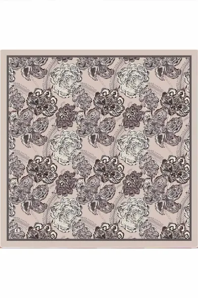 Vizon 95x95 Cm Dijital Baskılı Mercan Desen Soft Eşarp 473269