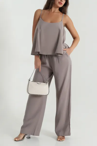 Vizon Askılı Tencel Kadın İkili Takım 471658