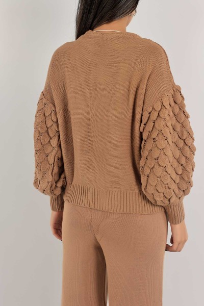 Vizon Balon Kol Bayan Triko Hırka 139070