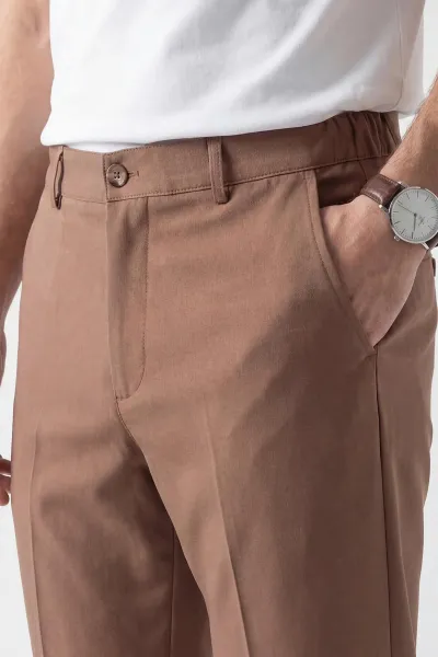 Vizon Beli Lastikli Cep Detaylı Erkek Pantolon 445668