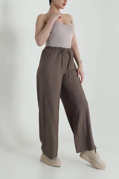 Vizon Beli Lastikli Çilek Kadın Pantolon 459114