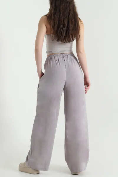 Vizon Beli Lastikli Kadın Tensel Pantolon 441589