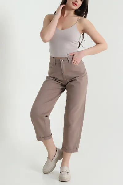 Vizon Cep Detay Gabardin Kadın Pantolon 454917