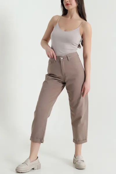 Vizon Cep Detay Gabardin Kadın Pantolon 454917