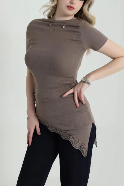 Vizon Dantelli Buzi Kadın Bluz 458113