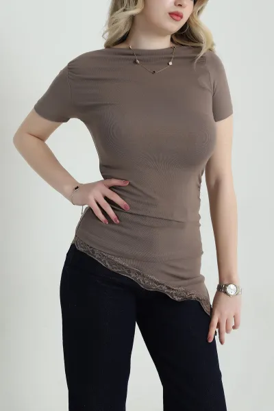 Vizon Dantelli Buzi Kadın Bluz 458113
