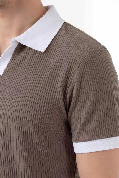Vizon Fitilli Polo Yaka Erkek Tişört 458871