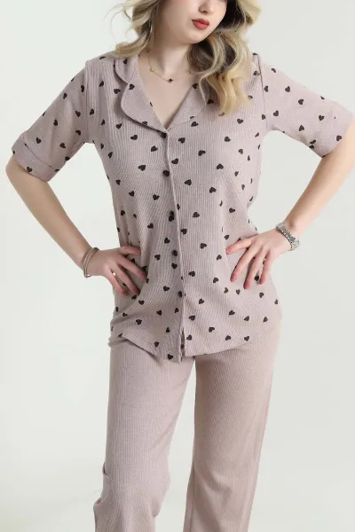 Vizon Gofre Kadın Pijama Takımı 457064