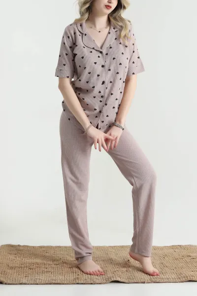 Vizon Gofre Kadın Pijama Takımı 457064