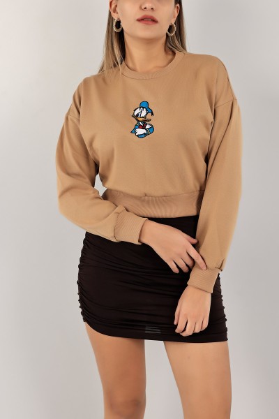 Vizon İki İplik Nakışlı Sweat 141318