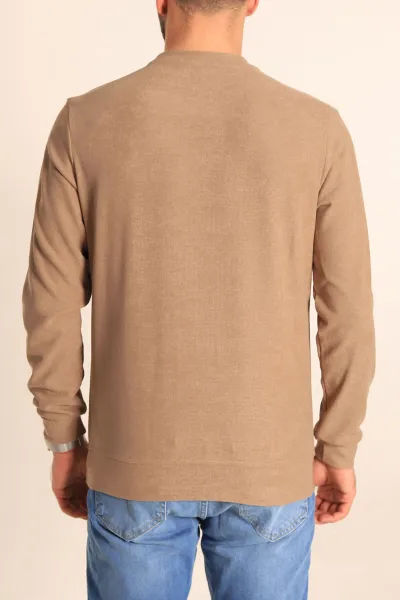Vizon Jakarlı Bisiklet Yaka Erkek Sweatshirt 236817