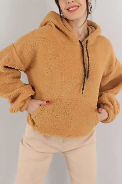 Vizon Kapüşonlu Cepli Yumoş Sweat 151241