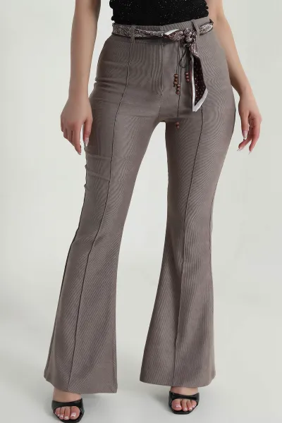 Vizon Kemerli Massimo Kadın Pantolon 485985