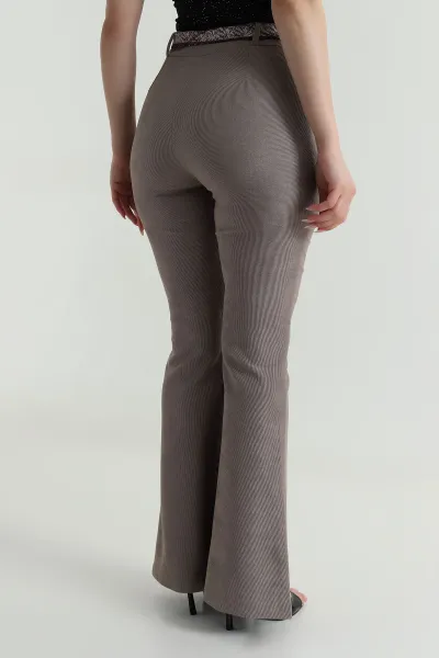 Vizon Kemerli Massimo Kadın Pantolon 485985