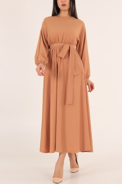 Vizon Krinkıl Kumaş Mevlana Elbise 167255