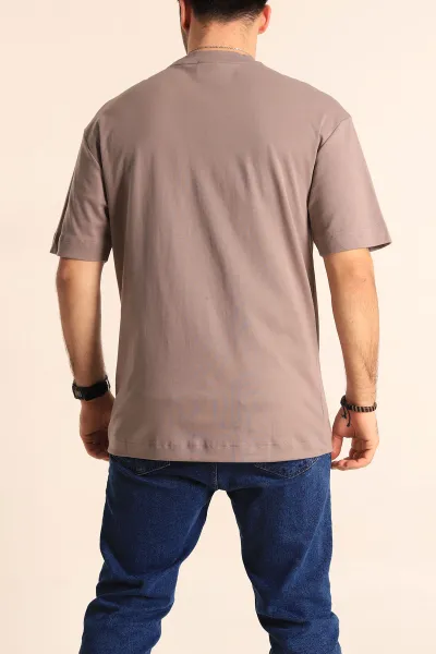 Vizon Oversize Cep Detaylı Erkek Tişört 253320
