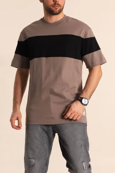 Vizon Oversize Suprem Parçalı Erkek Tişört 249450