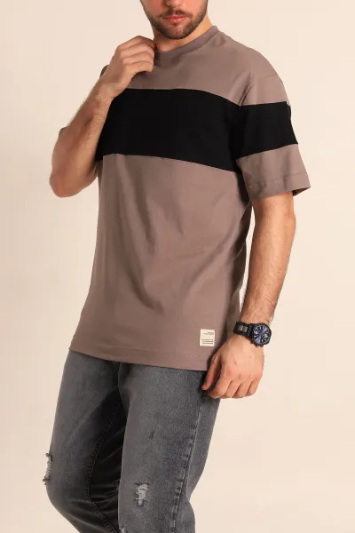 Vizon Oversize Suprem Parçalı Erkek Tişört 249450