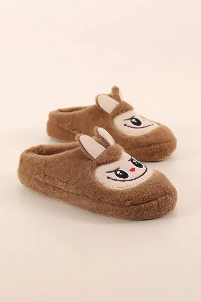 Vizon Peluş Figürlü Kadın Ev terliği 399402