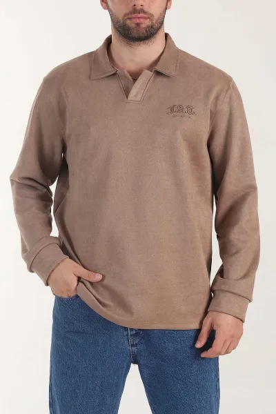 vizon-polo-yaka-dugmeli-nakis-detayli-erkek-sweatshirt-404865