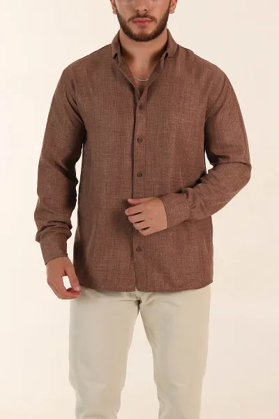 Vizon Regular Fit Ata Yaka Uzun Kollu Erkek Gömlek 369872